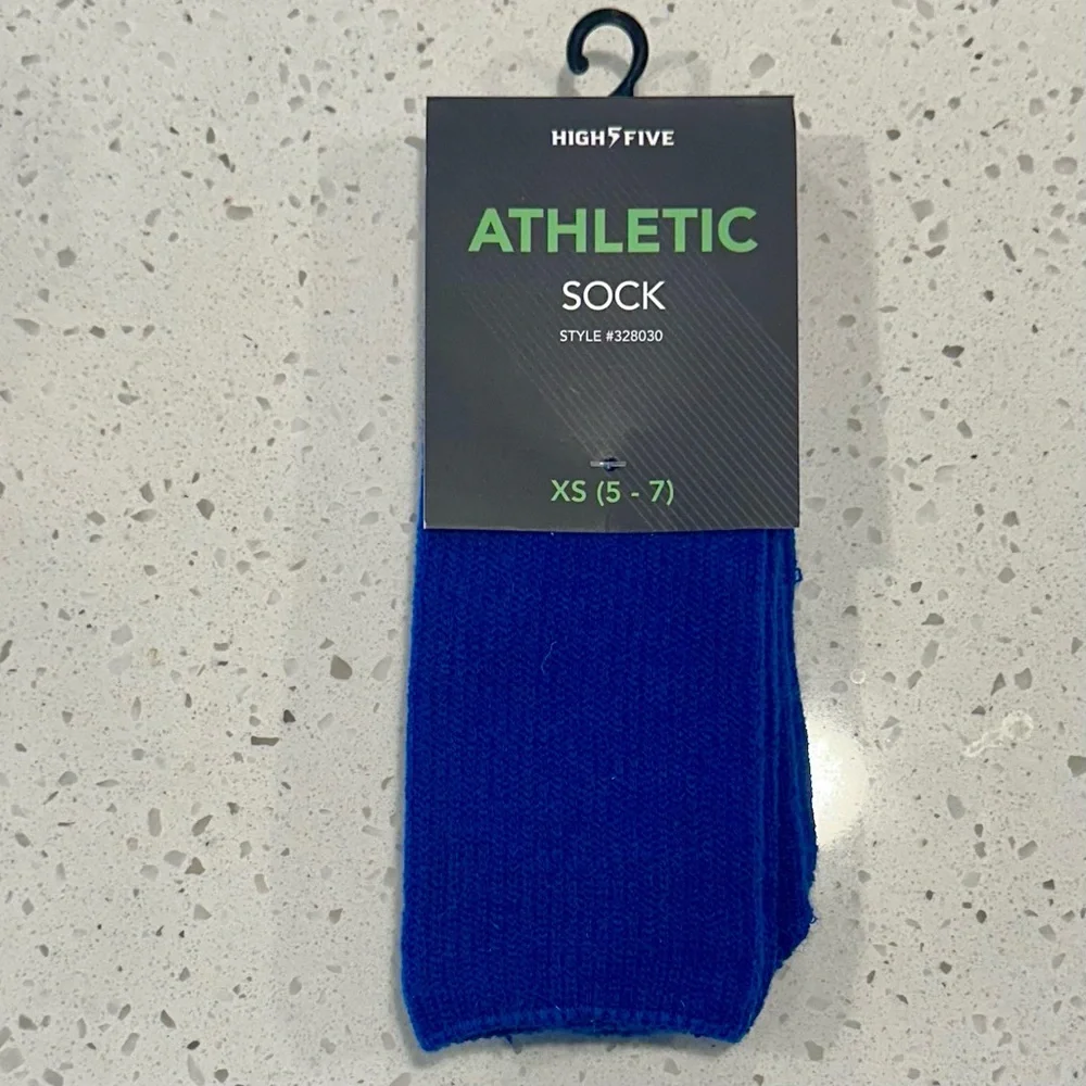 High Five Kids' Athletic Blue Socks - Size: XS (5-7)